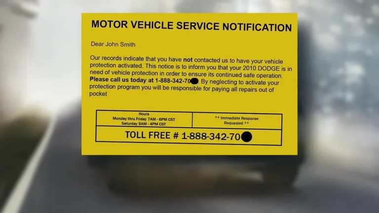 Motor Vehicle Service Notification (Is It a Scam or Legit?)